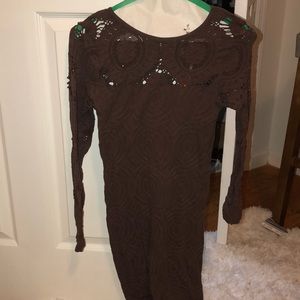 Brown Mesh dress from Joyce Leslie